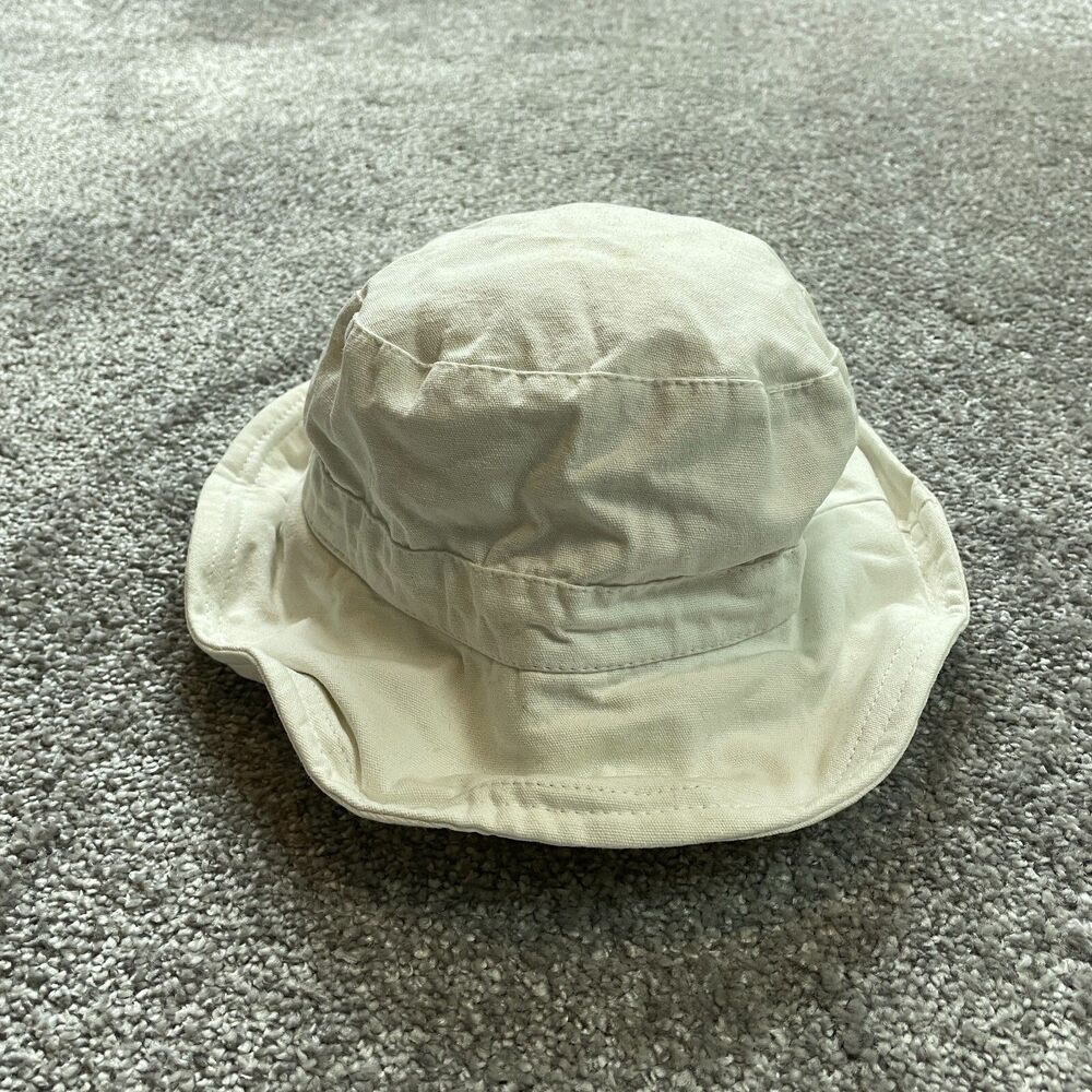 Unbranded Travel Sun Hat Adult One Size Light Beige Bucket Adjustable Pullstring